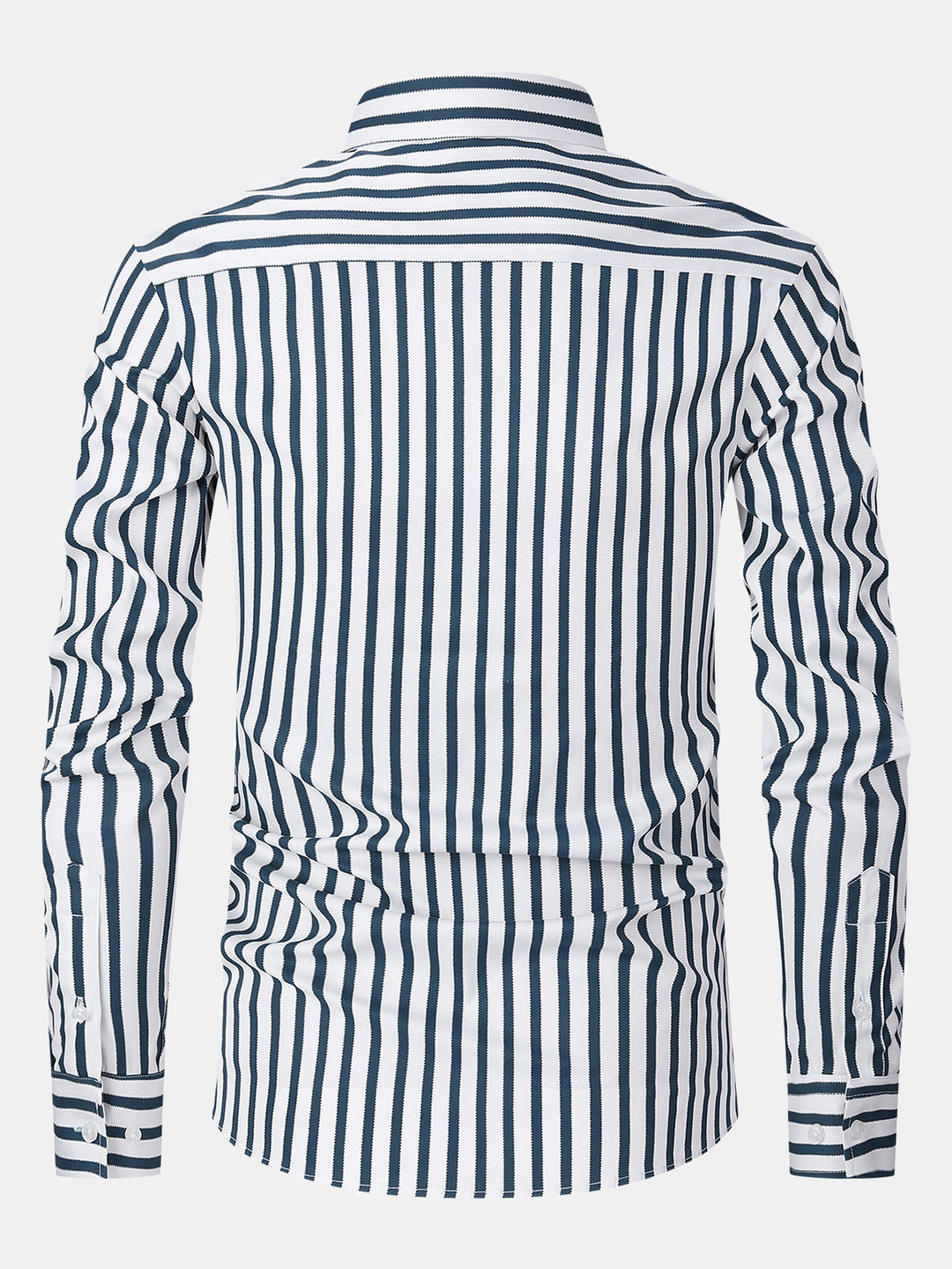 Long Sleeve Striped Shirt with Buttons