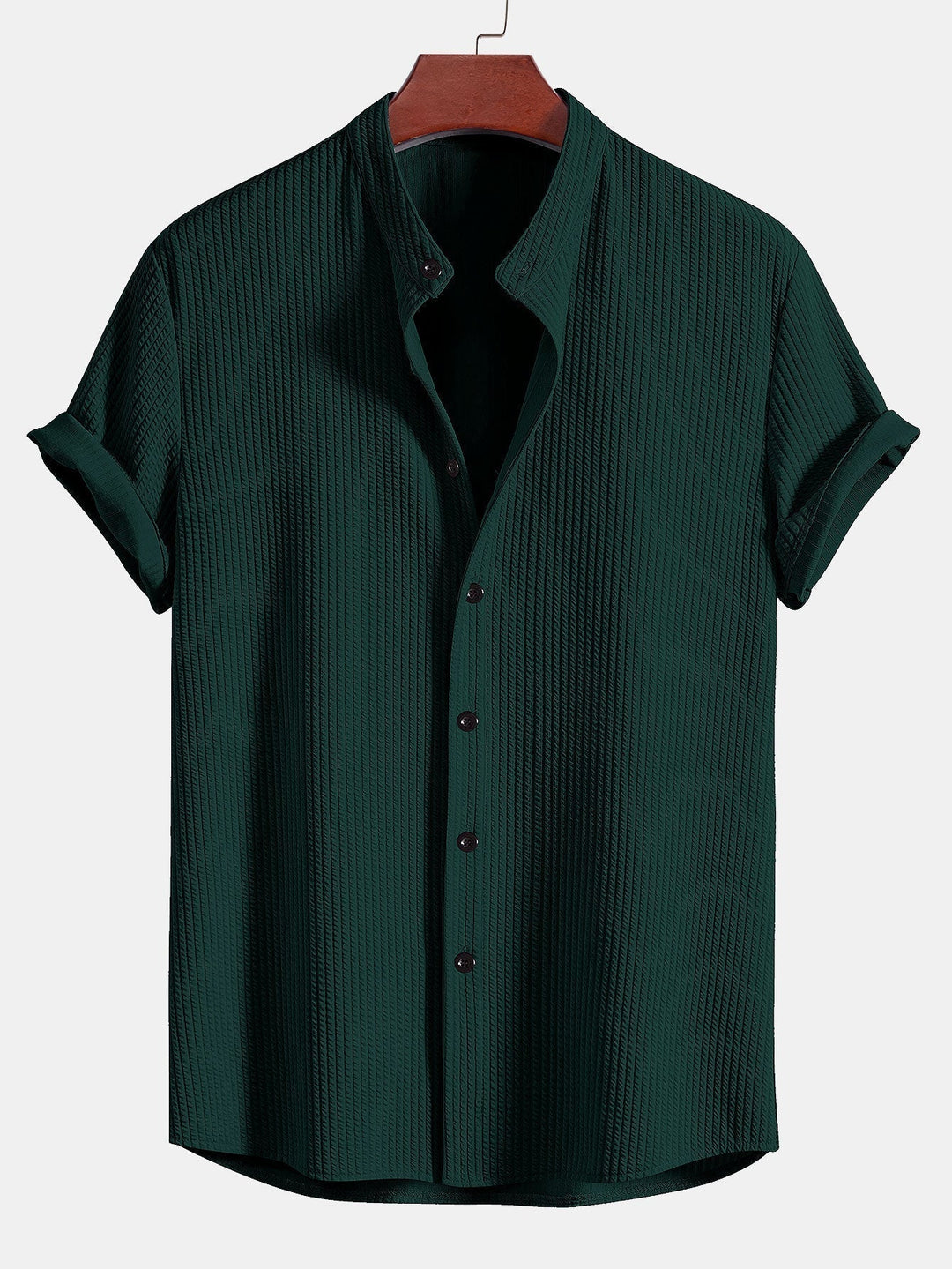 Muscle Ribbed Support Collar Shirt
