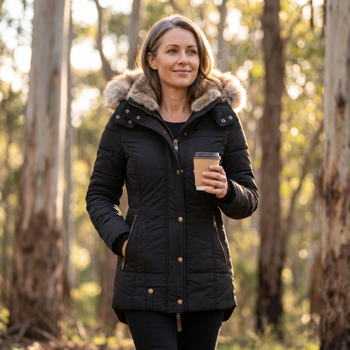 ANNA | FAUX FUR-LINED WINTER COAT
